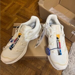 Salomon Cream and White Athletic Shoes
